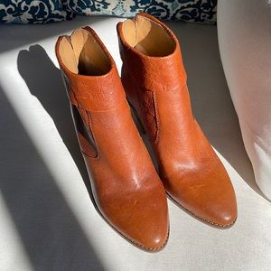 Lucky Brand Leather Heeled Booties - NWOT